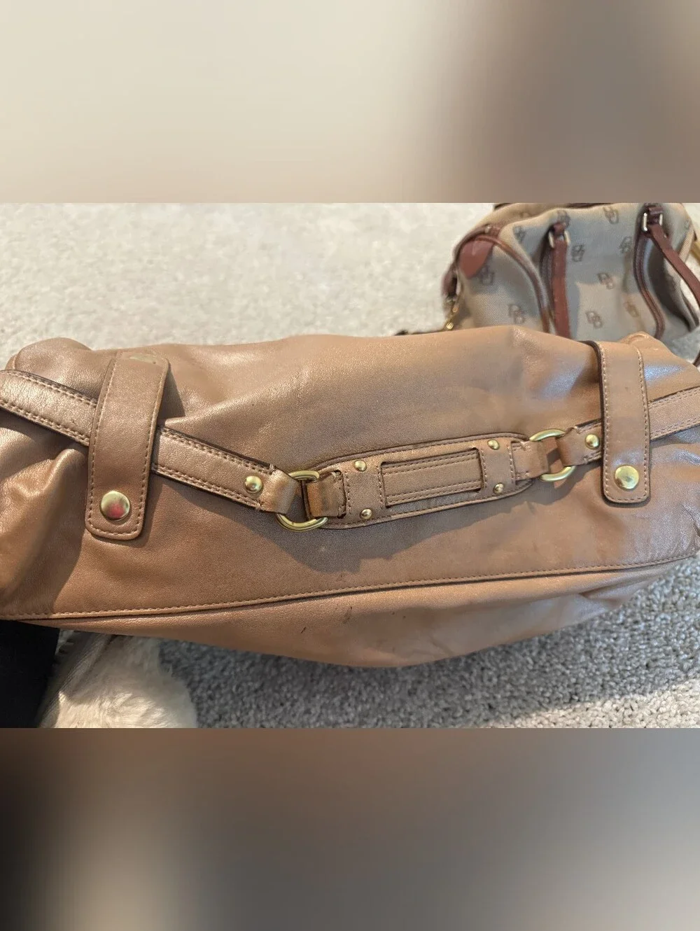 Coach Brown Leather Satchel with Gold Hardware